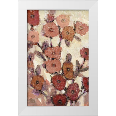 Floral Patterns II White Modern Wood Framed Art Print by OToole, Tim