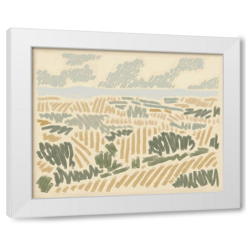 Paysage de Montpellier I White Modern Wood Framed Art Print by Green, Jacob