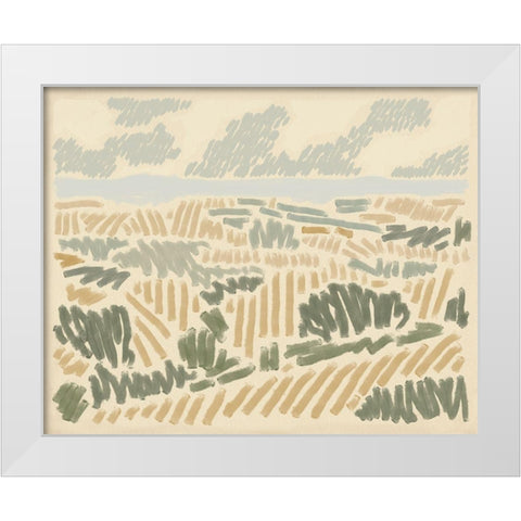 Paysage de Montpellier I White Modern Wood Framed Art Print by Green, Jacob