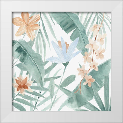 Tropical Welcome III White Modern Wood Framed Art Print by Warren, Annie