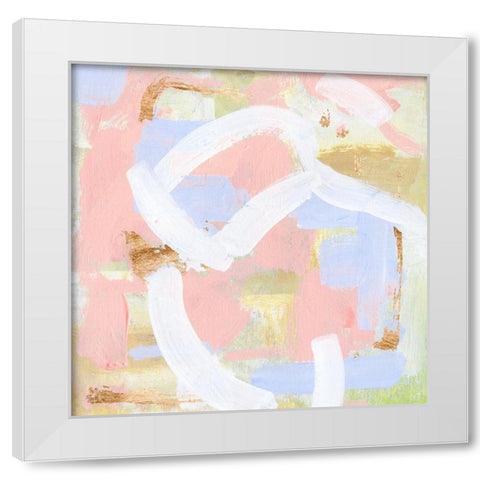 Champagne Blush I White Modern Wood Framed Art Print by Wang, Melissa