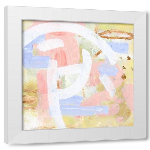 Champagne Blush III White Modern Wood Framed Art Print by Wang, Melissa