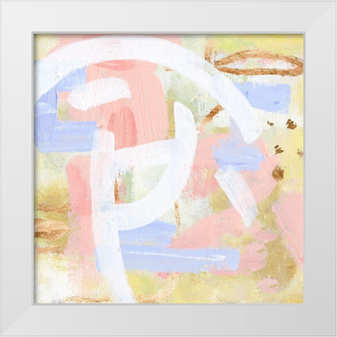 Champagne Blush III White Modern Wood Framed Art Print by Wang, Melissa