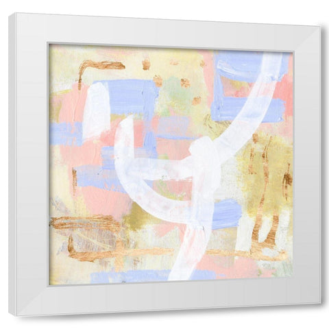 Champagne Blush IV White Modern Wood Framed Art Print by Wang, Melissa