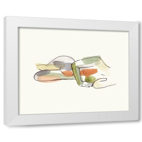 Nude II White Modern Wood Framed Art Print by Wang, Melissa