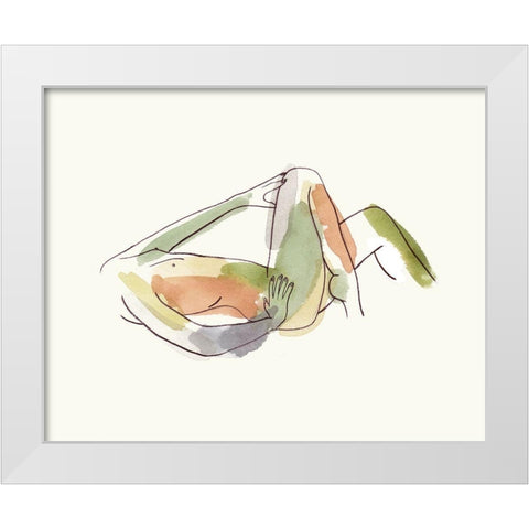 Nude III White Modern Wood Framed Art Print by Wang, Melissa