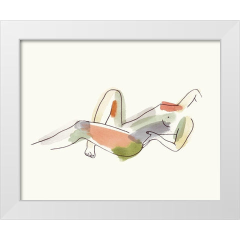 Nude IV White Modern Wood Framed Art Print by Wang, Melissa