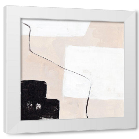 Beach Bricks I White Modern Wood Framed Art Print by Wang, Melissa