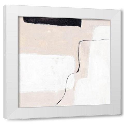 Beach Bricks III White Modern Wood Framed Art Print by Wang, Melissa