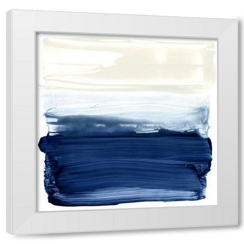 Ocean Brushstrokes II White Modern Wood Framed Art Print by Barnes, Victoria