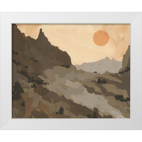 Thunder Rock I White Modern Wood Framed Art Print by Green, Jacob