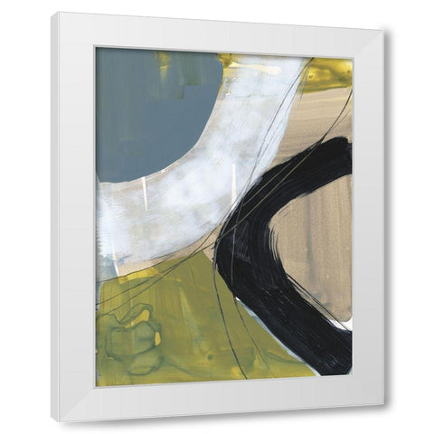 Intersecting Arcs I White Modern Wood Framed Art Print by Goldberger, Jennifer