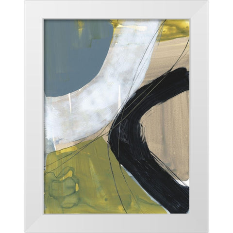 Intersecting Arcs I White Modern Wood Framed Art Print by Goldberger, Jennifer