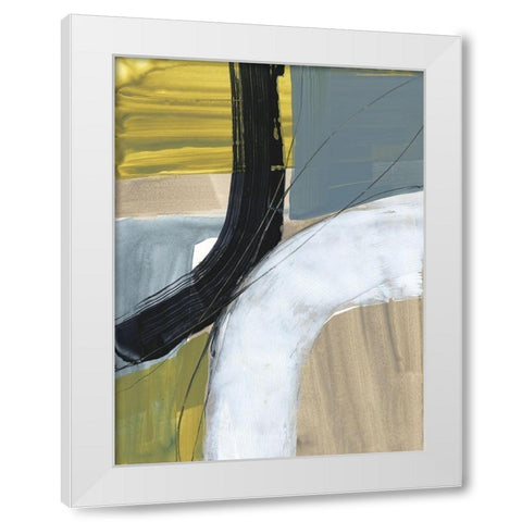 Intersecting Arcs II White Modern Wood Framed Art Print by Goldberger, Jennifer