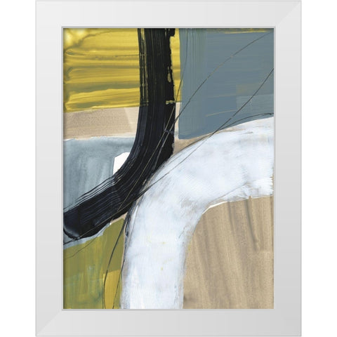 Intersecting Arcs II White Modern Wood Framed Art Print by Goldberger, Jennifer