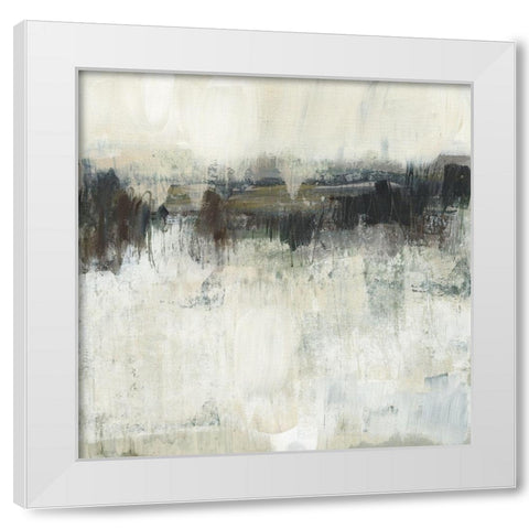 Neutral Horizon Line I White Modern Wood Framed Art Print by Goldberger, Jennifer