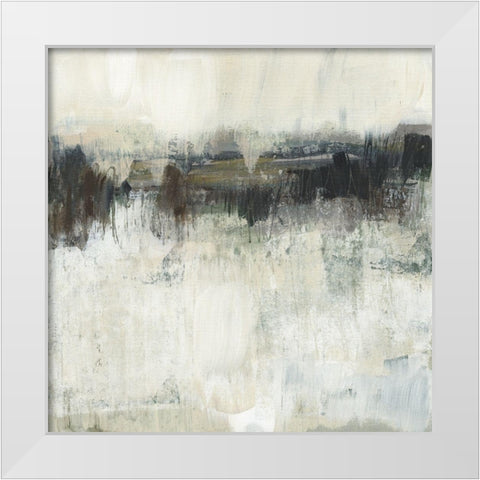 Neutral Horizon Line I White Modern Wood Framed Art Print by Goldberger, Jennifer