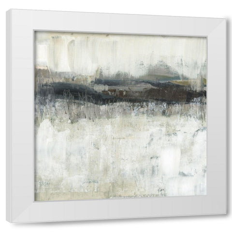 Neutral Horizon Line II White Modern Wood Framed Art Print by Goldberger, Jennifer