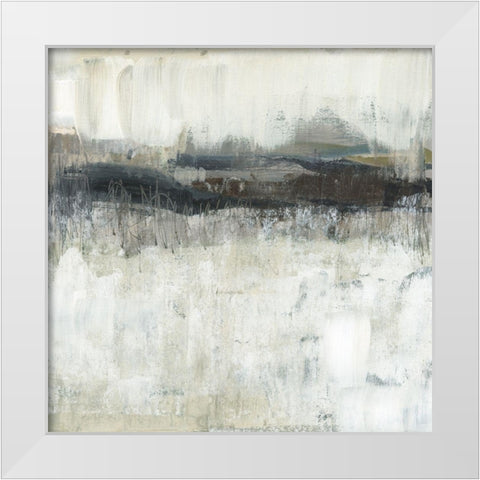 Neutral Horizon Line II White Modern Wood Framed Art Print by Goldberger, Jennifer