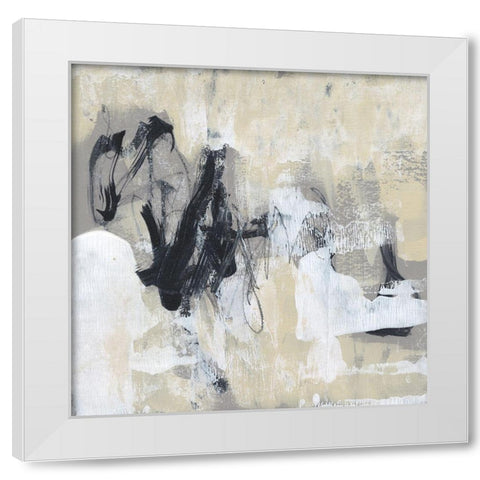 Neutral Exercise I White Modern Wood Framed Art Print by Goldberger, Jennifer