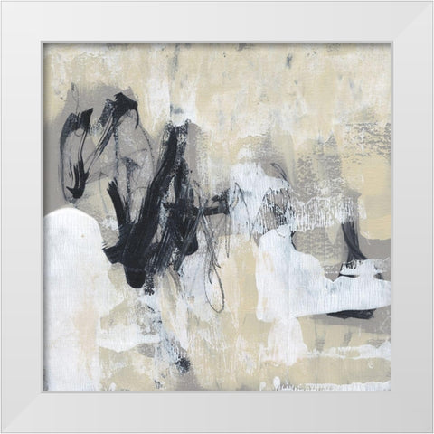 Neutral Exercise I White Modern Wood Framed Art Print by Goldberger, Jennifer