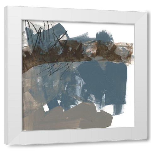 Neutral Arc II White Modern Wood Framed Art Print by Goldberger, Jennifer