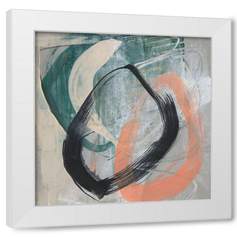 Converging Loops II White Modern Wood Framed Art Print by Goldberger, Jennifer