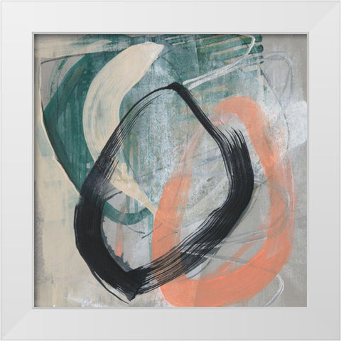 Converging Loops II White Modern Wood Framed Art Print by Goldberger, Jennifer