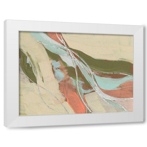 Pastel Waves I White Modern Wood Framed Art Print by Goldberger, Jennifer