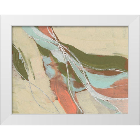 Pastel Waves I White Modern Wood Framed Art Print by Goldberger, Jennifer