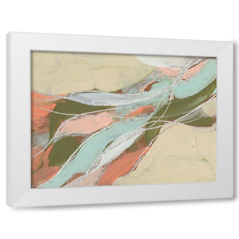 Pastel Waves II White Modern Wood Framed Art Print by Goldberger, Jennifer