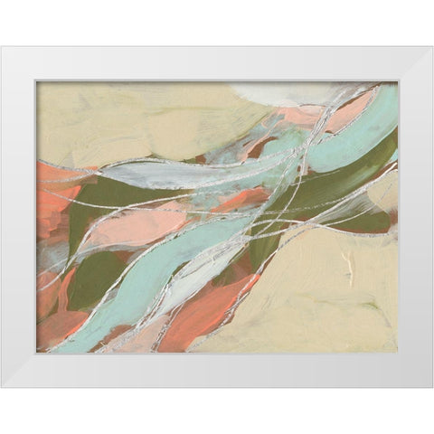 Pastel Waves II White Modern Wood Framed Art Print by Goldberger, Jennifer