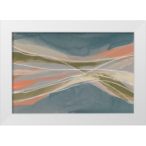 Pastel Undulation I White Modern Wood Framed Art Print by Goldberger, Jennifer