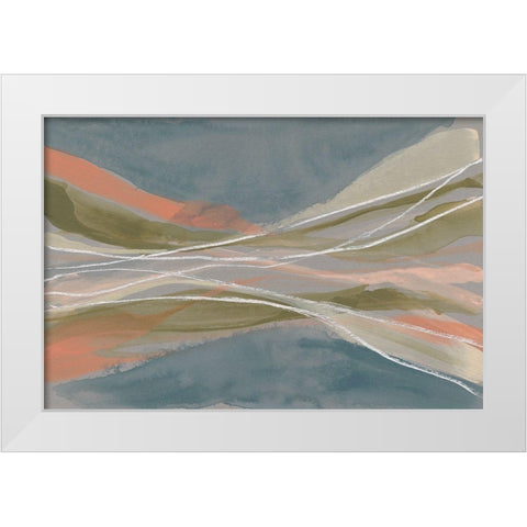 Pastel Undulation II White Modern Wood Framed Art Print by Goldberger, Jennifer