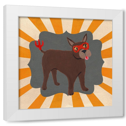 Halloween Carnival II White Modern Wood Framed Art Print by Vess, June Erica