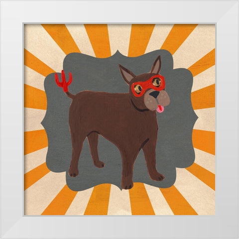 Halloween Carnival II White Modern Wood Framed Art Print by Vess, June Erica