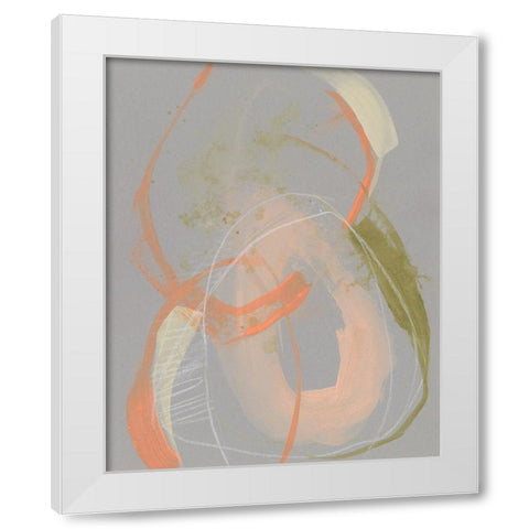 Pastel Loops I White Modern Wood Framed Art Print by Goldberger, Jennifer