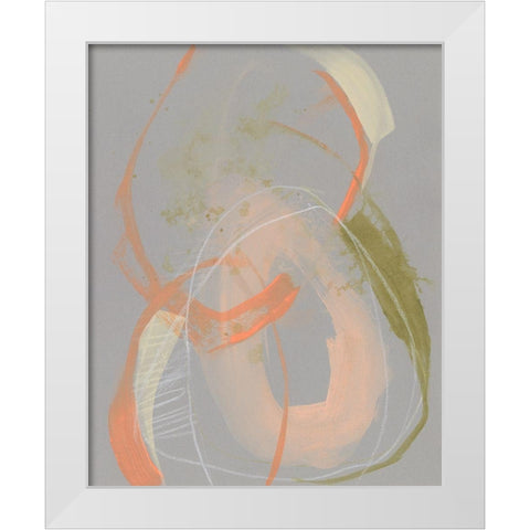 Pastel Loops I White Modern Wood Framed Art Print by Goldberger, Jennifer