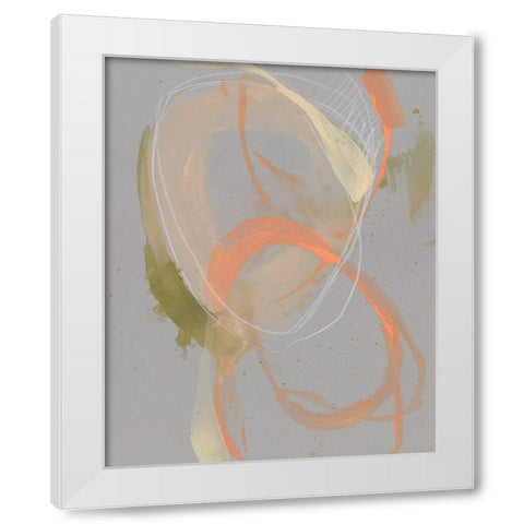 Pastel Loops II White Modern Wood Framed Art Print by Goldberger, Jennifer