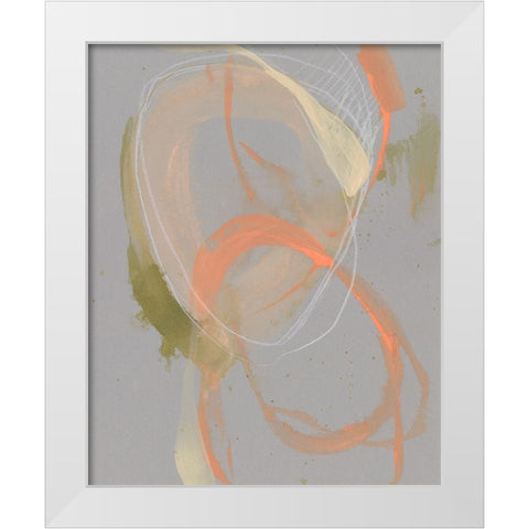 Pastel Loops II White Modern Wood Framed Art Print by Goldberger, Jennifer