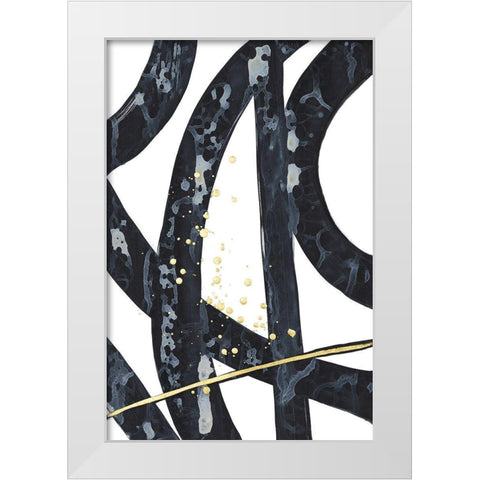 Onyx Tracery I White Modern Wood Framed Art Print by Stramel, Renee W.