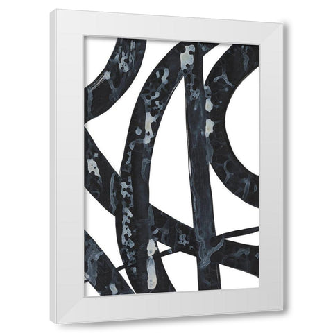 Onyx Tracery I White Modern Wood Framed Art Print by Stramel, Renee W.