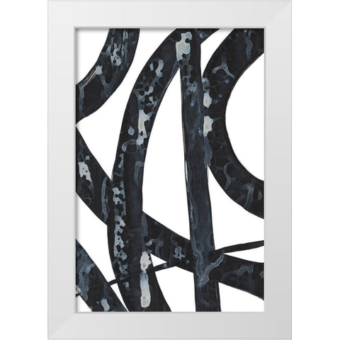 Onyx Tracery I White Modern Wood Framed Art Print by Stramel, Renee W.