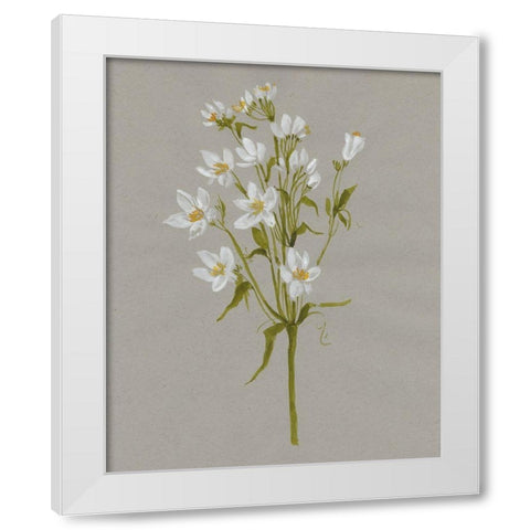 White Field Flowers II White Modern Wood Framed Art Print by Goldberger, Jennifer