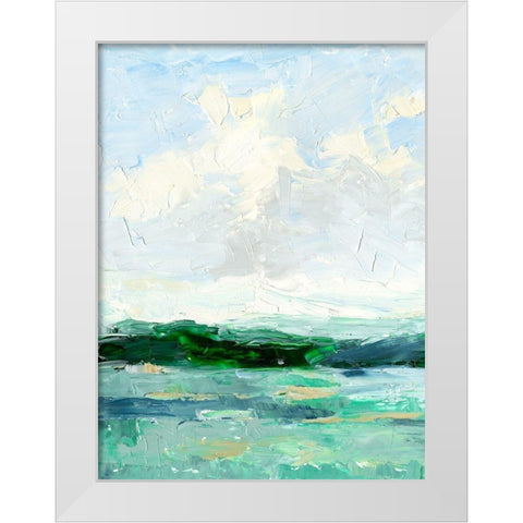 Forecast I White Modern Wood Framed Art Print by Harper, Ethan