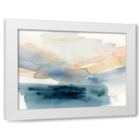 Watercolor Swathe II White Modern Wood Framed Art Print by Barnes, Victoria