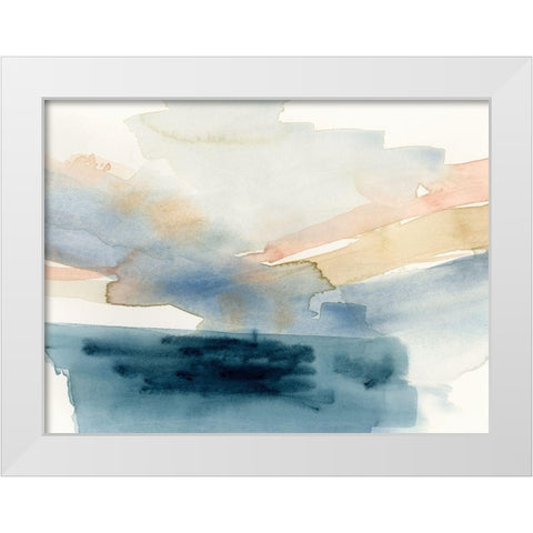 Watercolor Swathe II White Modern Wood Framed Art Print by Barnes, Victoria