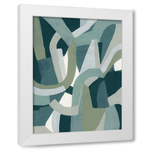 Limestone Puzzle I White Modern Wood Framed Art Print by Vess, June Erica