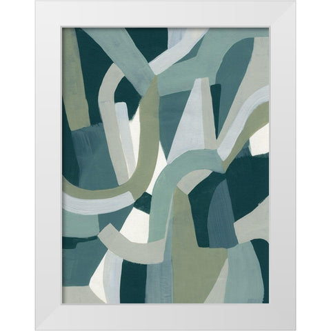 Limestone Puzzle I White Modern Wood Framed Art Print by Vess, June Erica