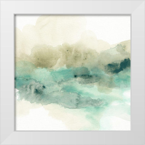 Mountain Haze II White Modern Wood Framed Art Print by Vess, June Erica